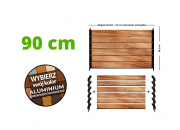 Żaluzje tarasowe ALUMINIOWE DREWNOPODOBNE + uchwyty (kolory do wyboru) | długość desek 90 cm
